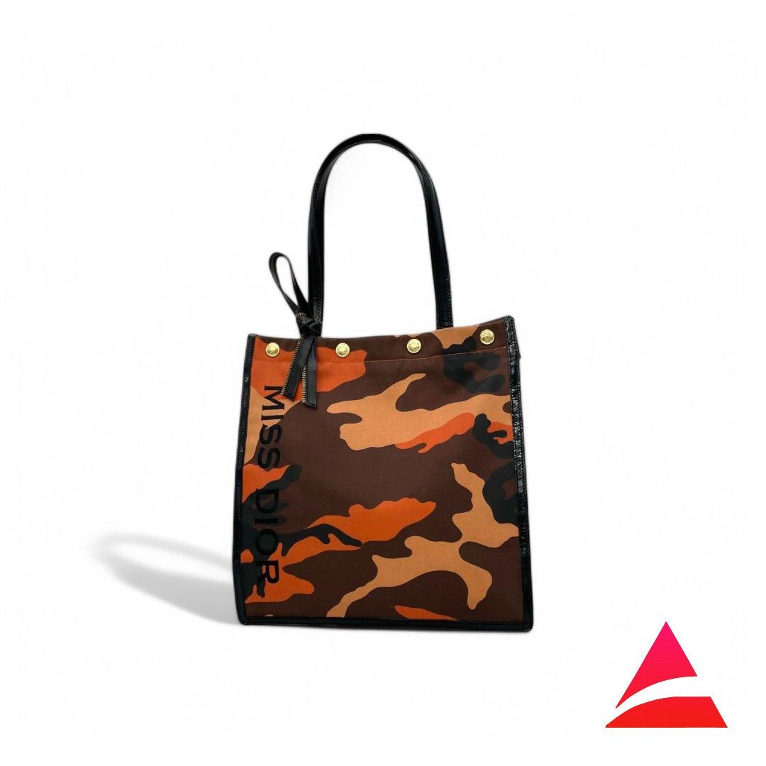 Dior Dior - Miss Tote Handbag Camo Orange Black Vintage Trotter Size ONE SIZE - 1 Thumbnail