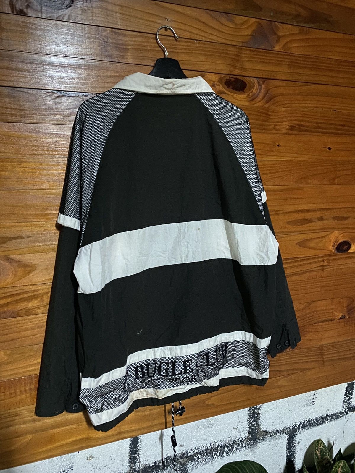 Bugle Boy Vintage Bugle Club Windbreaker | 90s Unisex Black & White Size US L / EU 52-54 / 3 - 13 Thumbnail