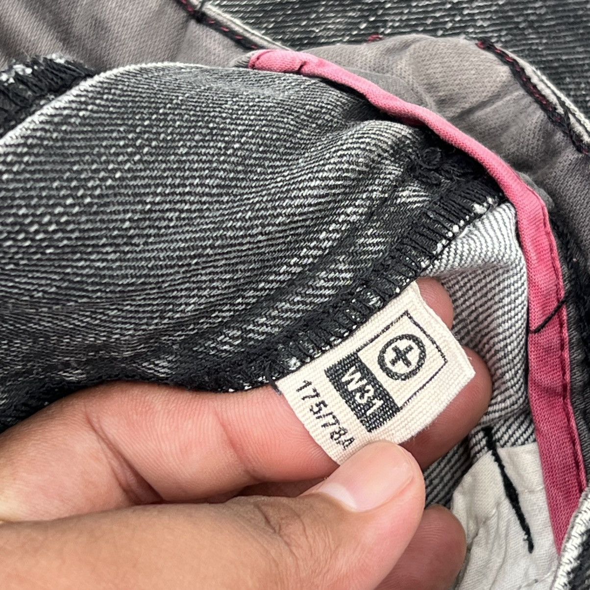 Japanese Brand “y2k style” TOUGH JEANSMITH BLACK WASHED DENIM PANTS Size US 31 - 9 Thumbnail