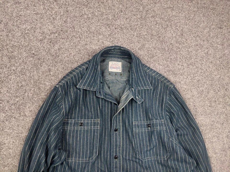 Japanese Brand Non Stock Flyer Japan Wabash Vent Hole Vintage Work Shirt Size US L / EU 52-54 / 3 - 4 Thumbnail
