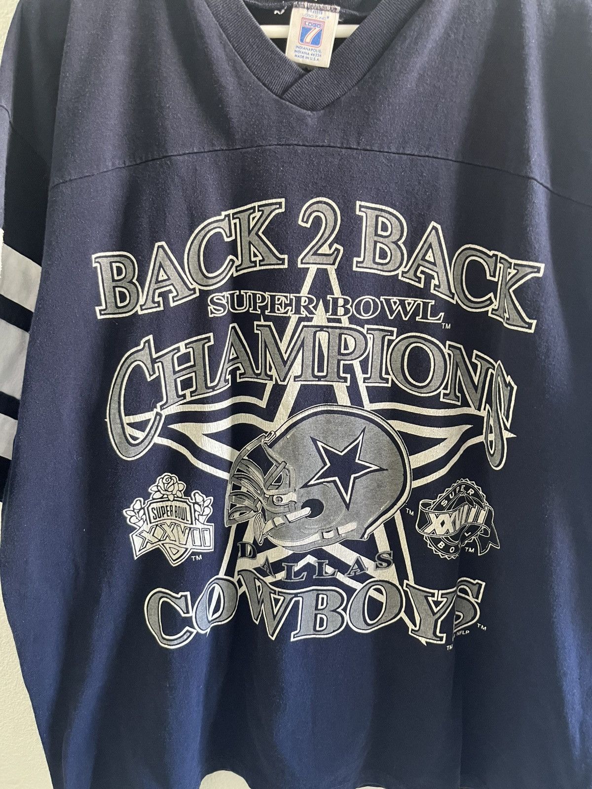 Logo 7 Vintage 1994 NFL Dallas Cowboys Logo 7 T-Shirt Jersey Size US XL / EU 56 / 4 - 1 Thumbnail