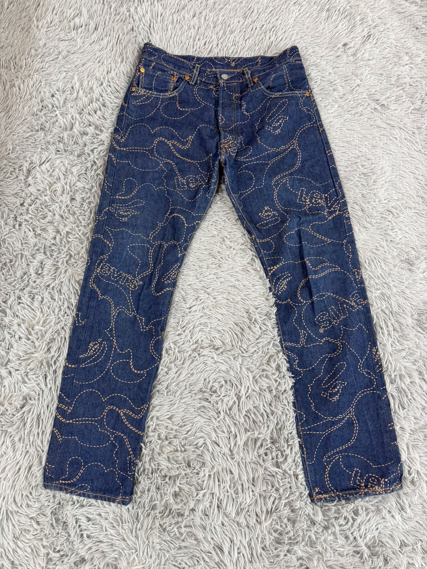 Bape Bape Collab Denim Blue Denim Jeans 38 Men Size US 38 / EU 54 - 1 Thumbnail