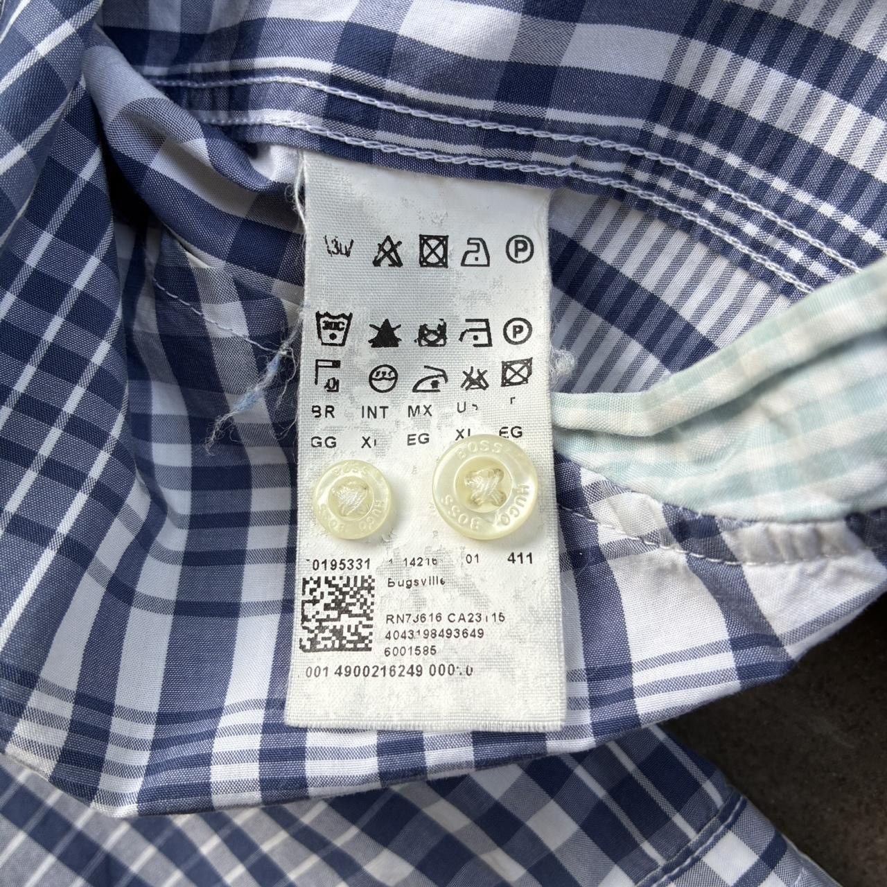 Hugo Boss Hugo Boss green label check pattern button up shirt Size US XL / EU 56 / 4 - 6 Thumbnail