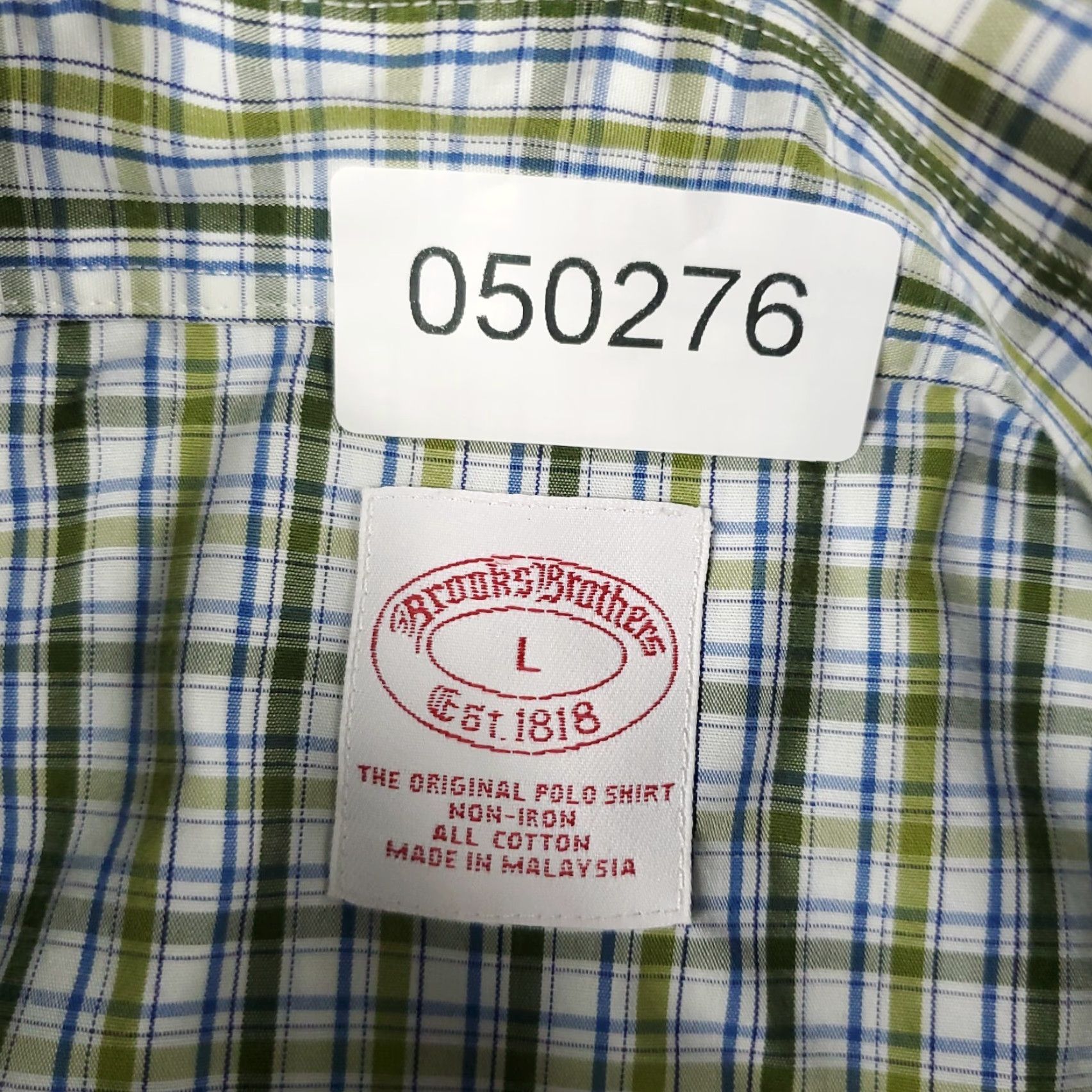 Brooks Brothers Brooks Brothers Button-Up Shirt Mens Large Green Plaid Long Sleeve Casual Size US L / EU 52-54 / 3 - 6 Thumbnail