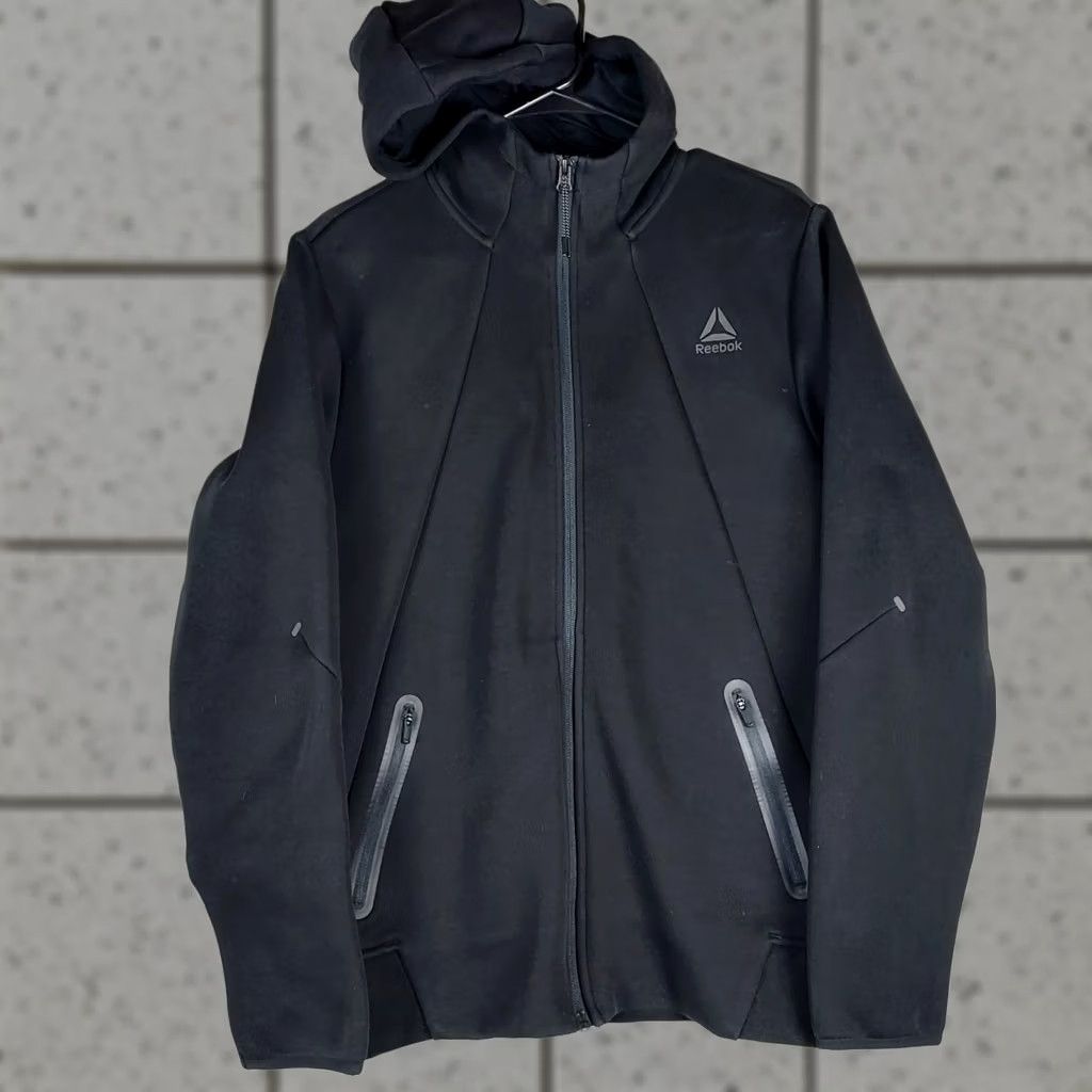 Reebok Reebok Softshell Hooded Jacket Womens Small Black Full Zip Athletic Size S / US 4 / IT 40 - 1 Thumbnail