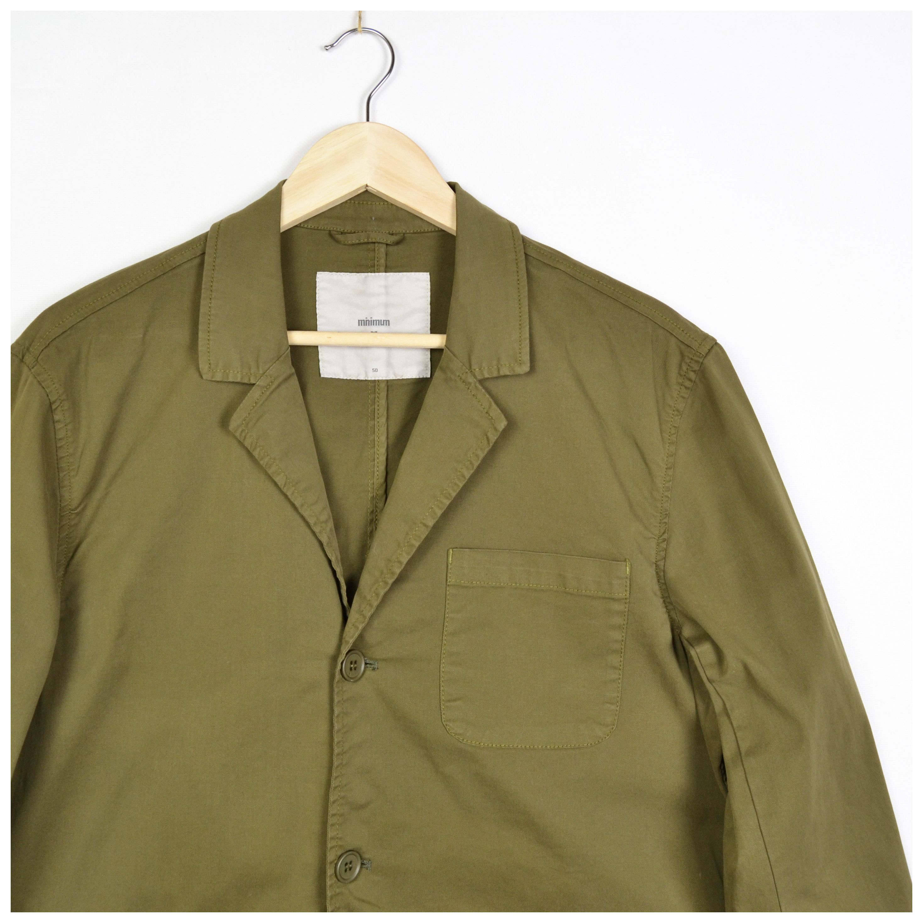 Minimum MINIMUM Khaki Buttoned Cotton Work Blazer Jacket Size 50/M Size US M / EU 48-50 / 2 - 4 Thumbnail