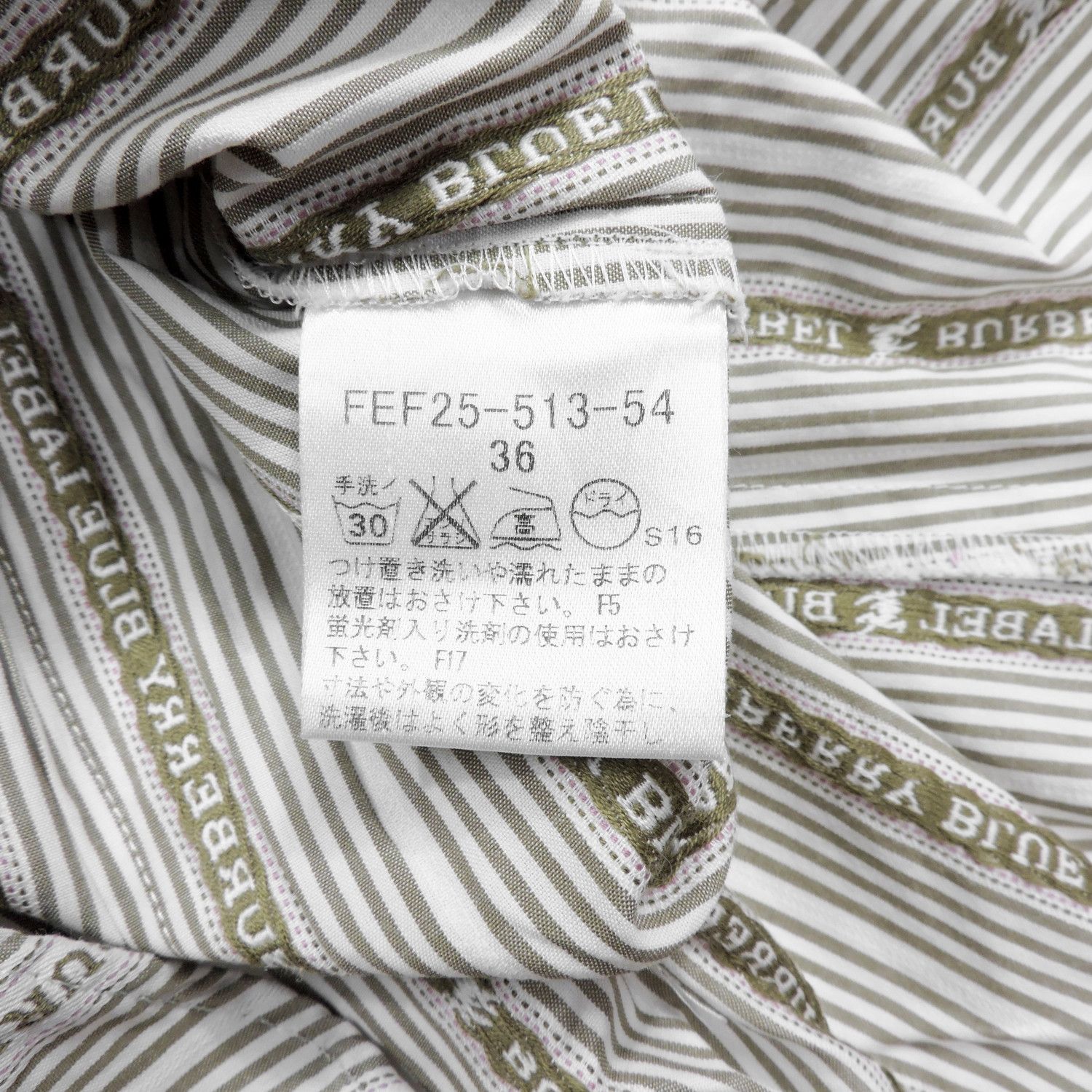 Burberry BURBERRY BLUE LABEL STRIPED MONOGRAM LONG SLEEVE SHIRT Size XS / US 0-2 / IT 36-38 - 4 Thumbnail