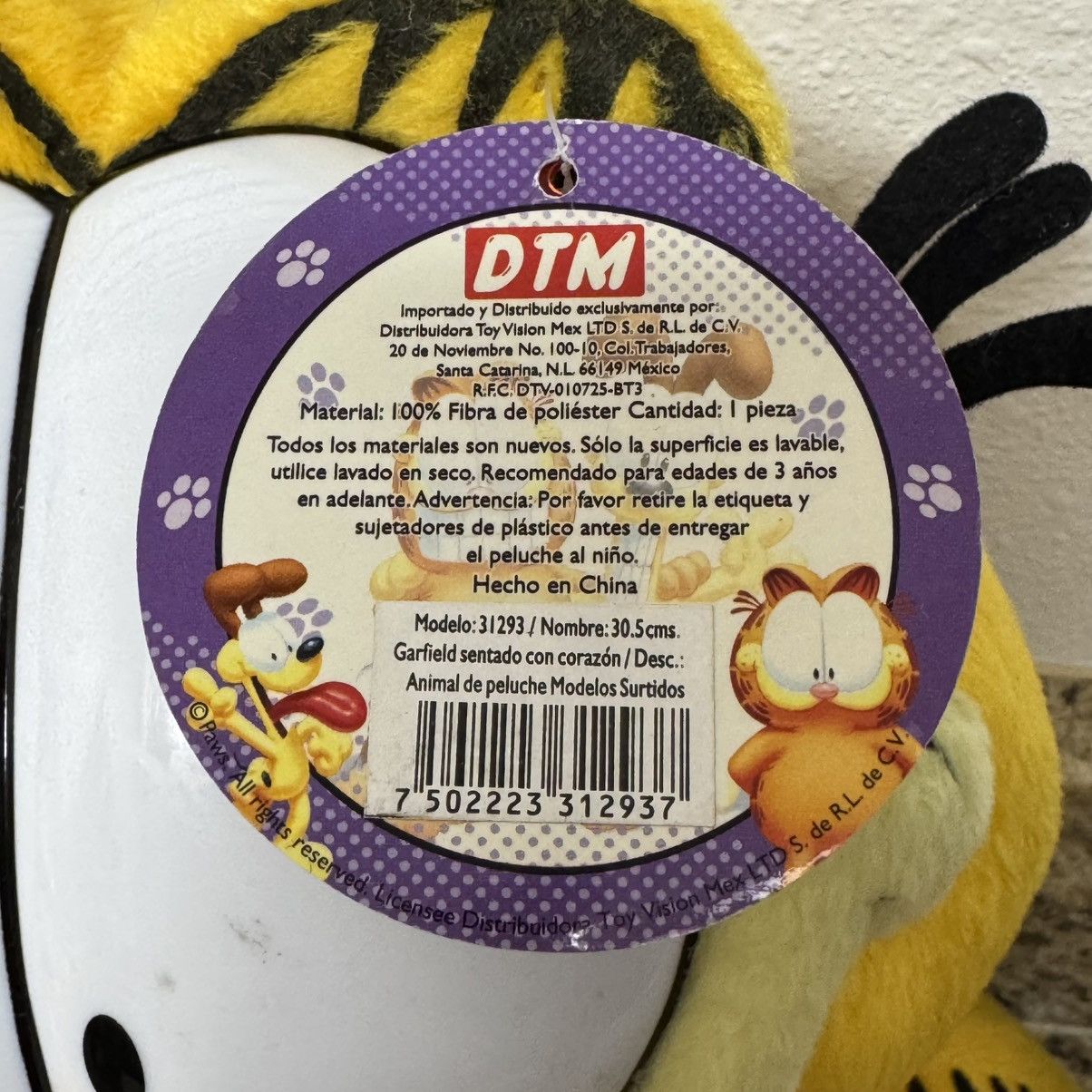 Vintage Vintage Garfield Te Quiero” 14” Spanish Valentines Day Plush Size ONE SIZE - 5 Thumbnail