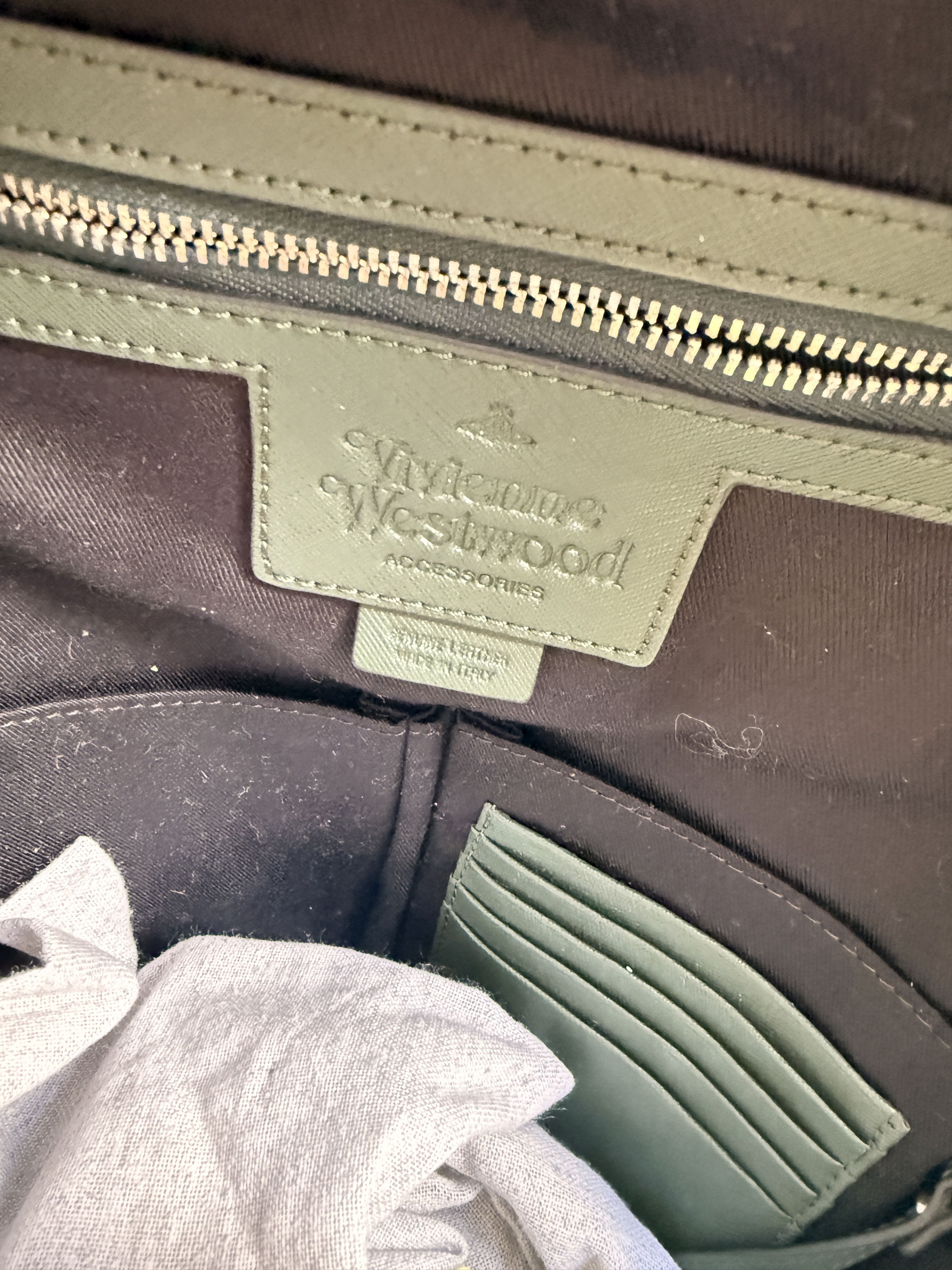 Vivienne Westwood New $900+ Leather Adjustable Backpack w/ Slight Peeling Size ONE SIZE - 6 Thumbnail