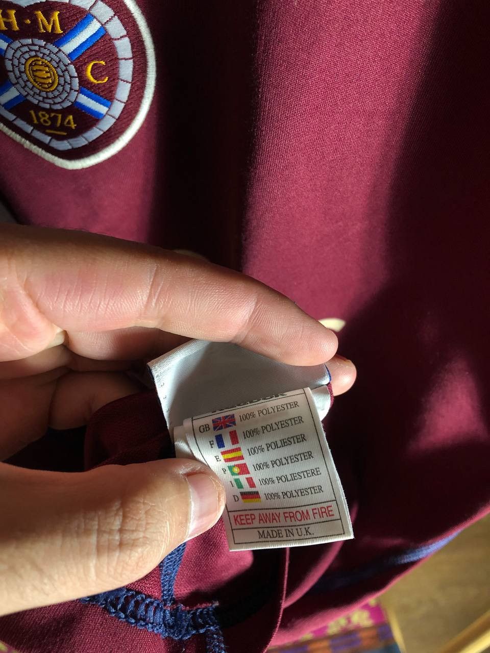 Reebok × Vintage VERY RARE REEBOK FC HM HEART OF MIDLOTHIAN SOCCER JERSEY 90s Size US M / EU 48-50 / 2 - 8 Thumbnail