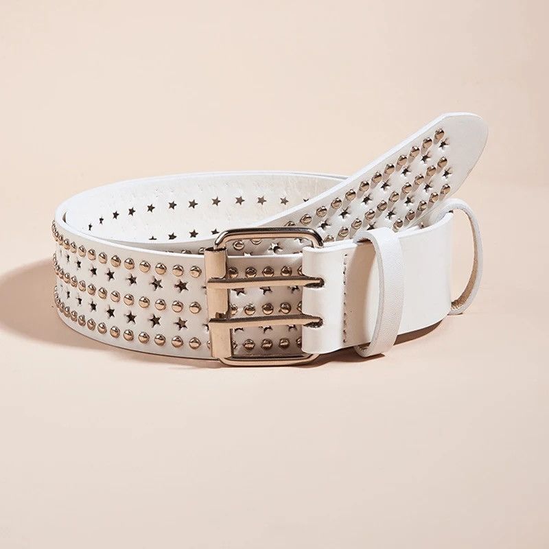 Other Waistband Square Buckle Luxury Waist Rivet Retro Belts Size ONE SIZE - 1 Thumbnail