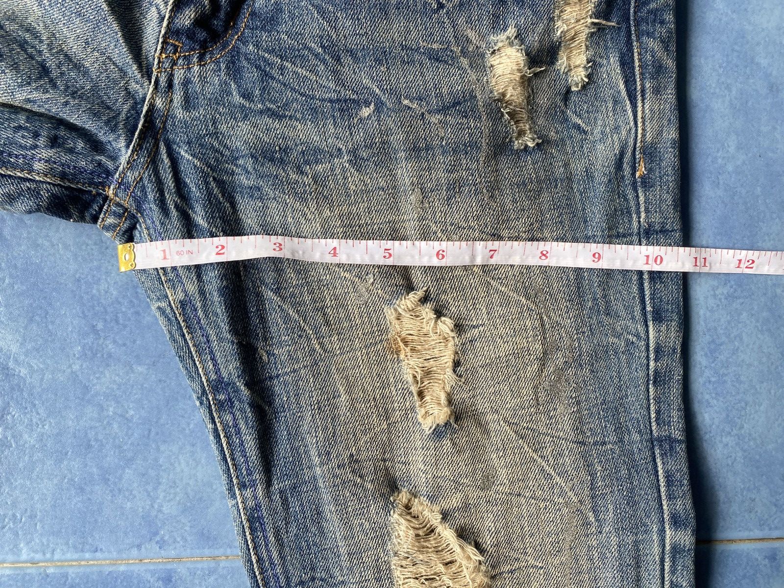 If Six Was Nine Midas Glitter Paint Splatter Flared Denim Size US 30 / EU 46 - 11 Thumbnail