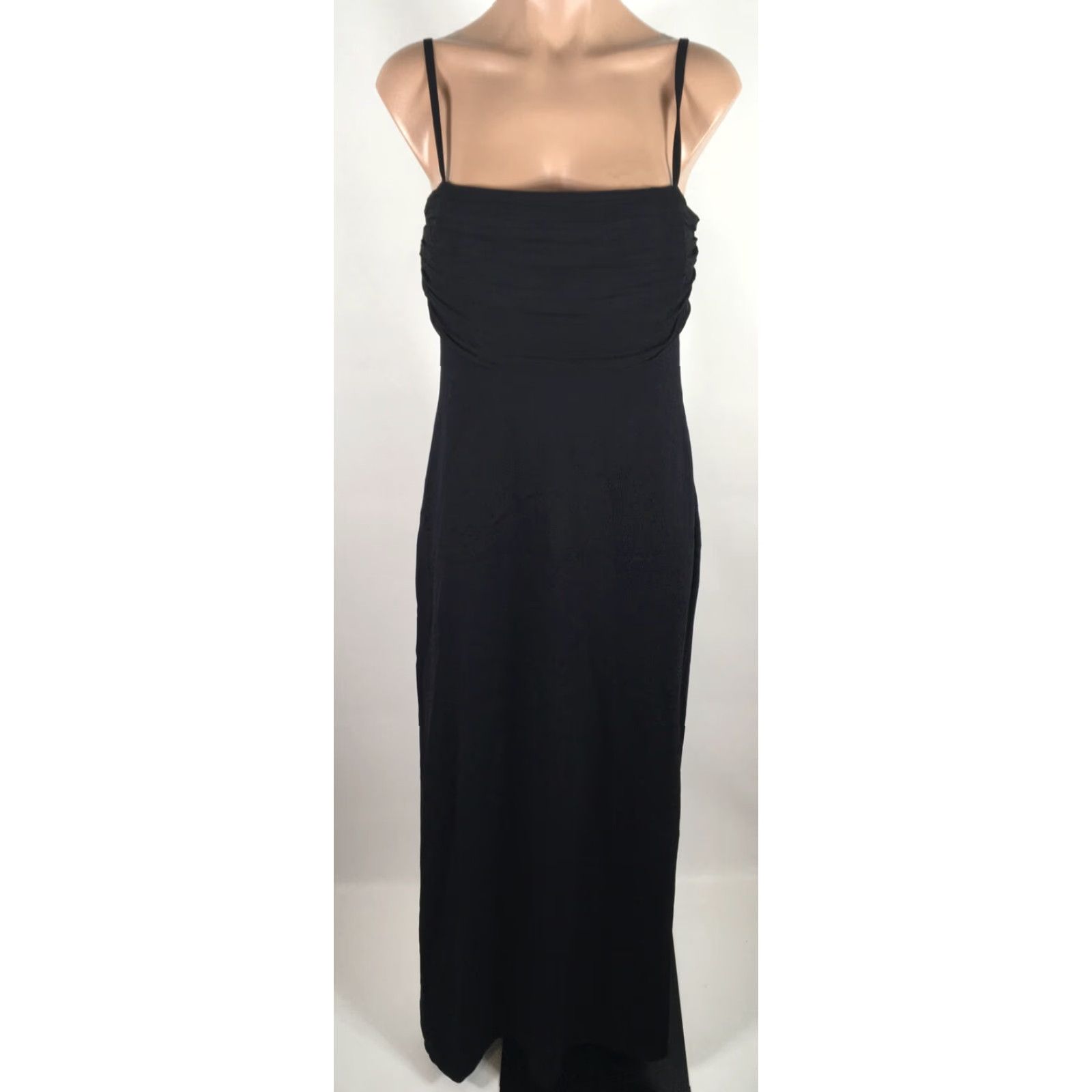 VINTAGE St John Gown Dress Ball Gown Knit Long Black 10 Womens Halter Marie  Gray Santana