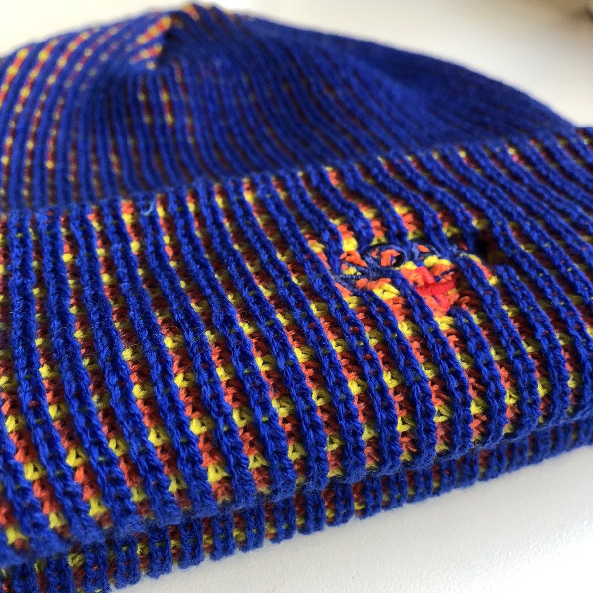 Noah Noah Tri Color Beanie Blue/Orange/Yellow Size ONE SIZE - 3 Thumbnail