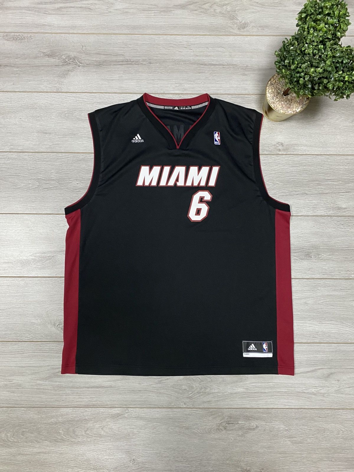 Adidas Miami Heats James 6 2013 Sleeveless jersey shirt Adidas NBA Size US XXL / EU 58 / 5 - 1 Thumbnail