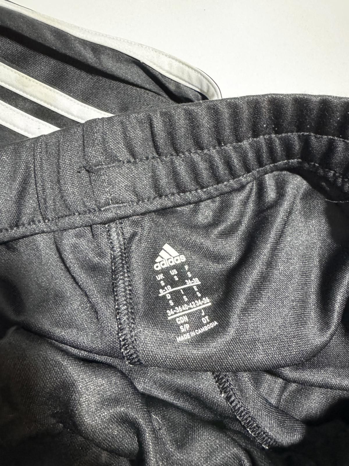 Adidas Adidas Black Track Pants with White Stripes Size US 30 / EU 46 - 3 Thumbnail