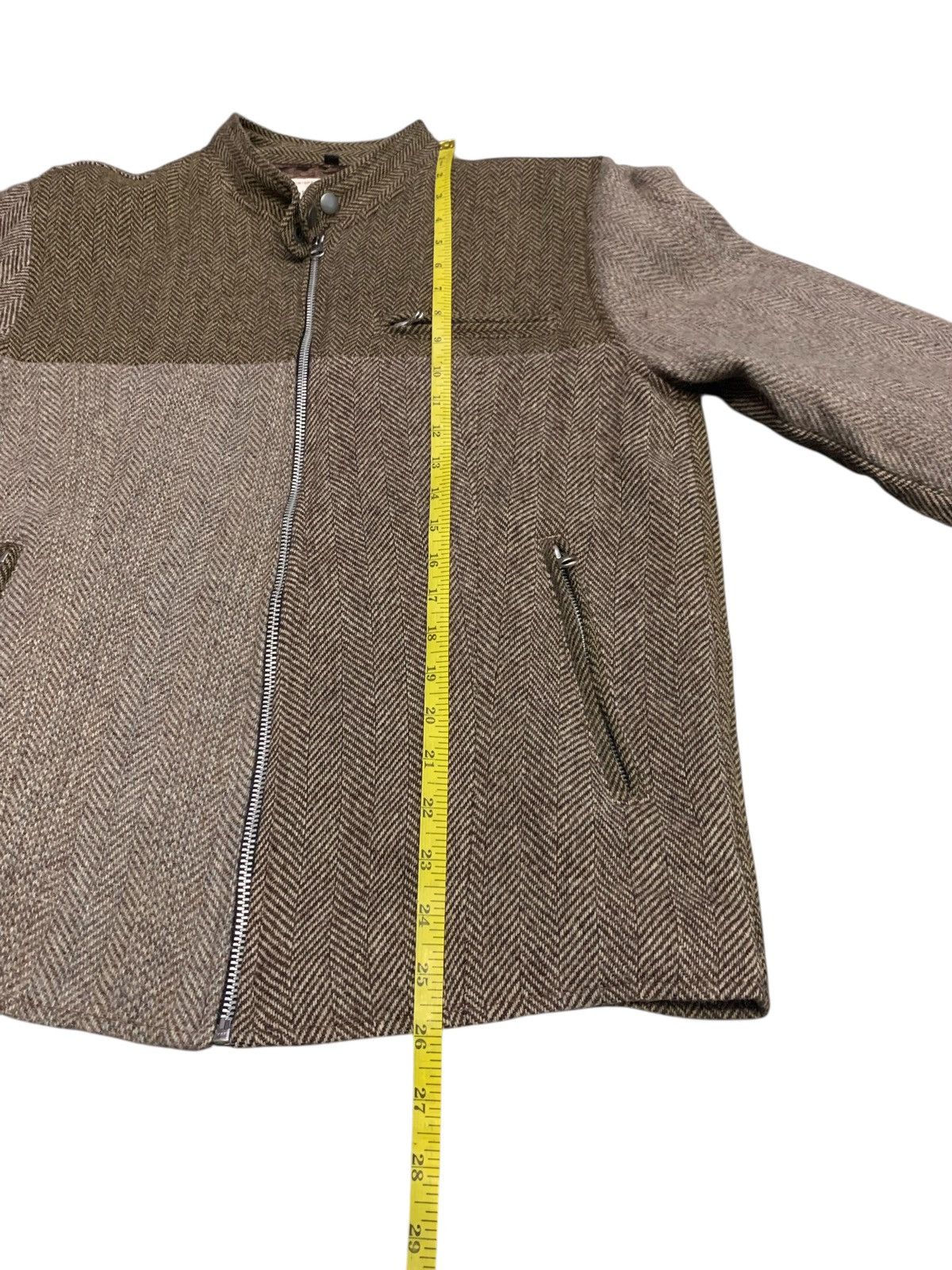 Harris Tweed Vintage 90's Harris Tweed Zipper Down Wool Jacket Size US M / EU 48-50 / 2 - 8 Thumbnail