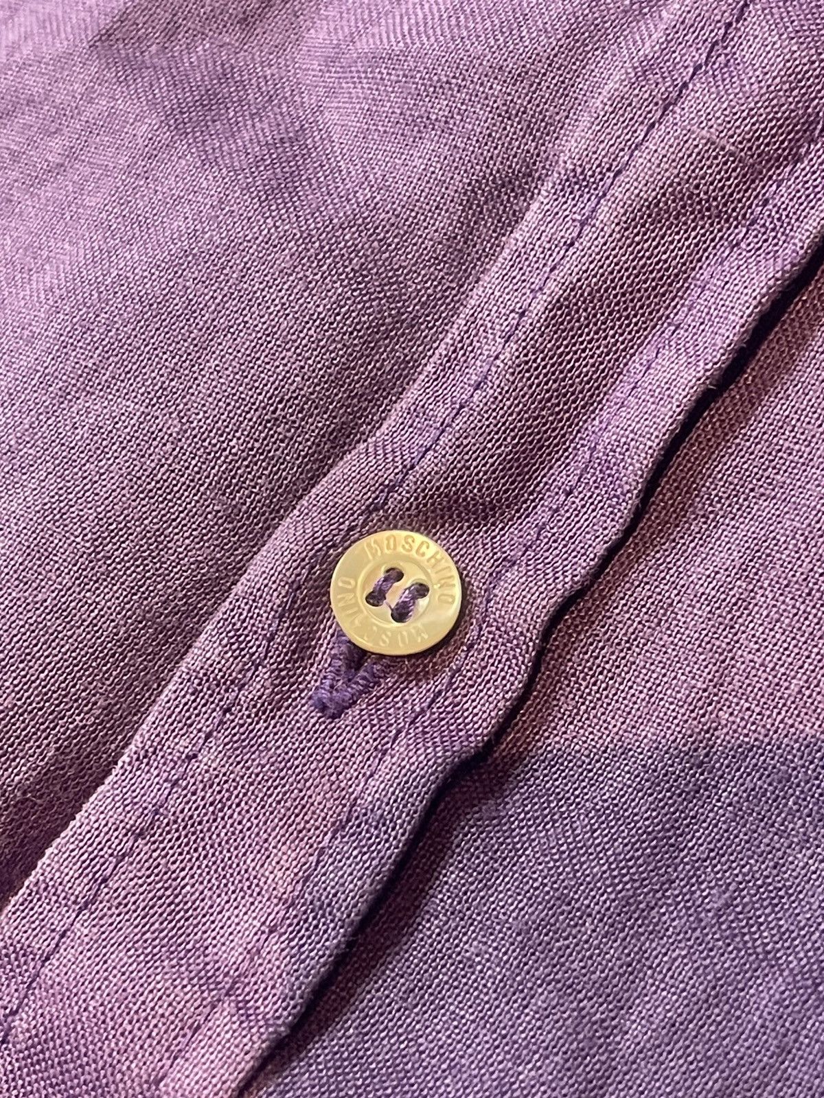 Moschino MOSCHINO TEEN PURPLE SHIRT PEACE MOSCHINO TEEN LOVE Size US XXS / EU 40 - 5 Thumbnail