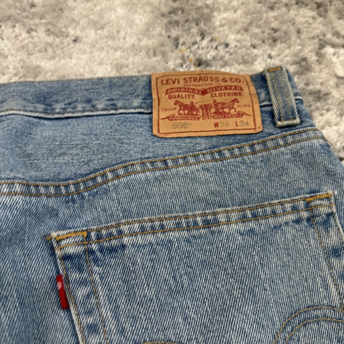 JNCO × Levi's × Vintage Vintage Y2K Levi’s 505 mud wash baggy skater shorts Size US 36 / EU 52 - 2 Thumbnail