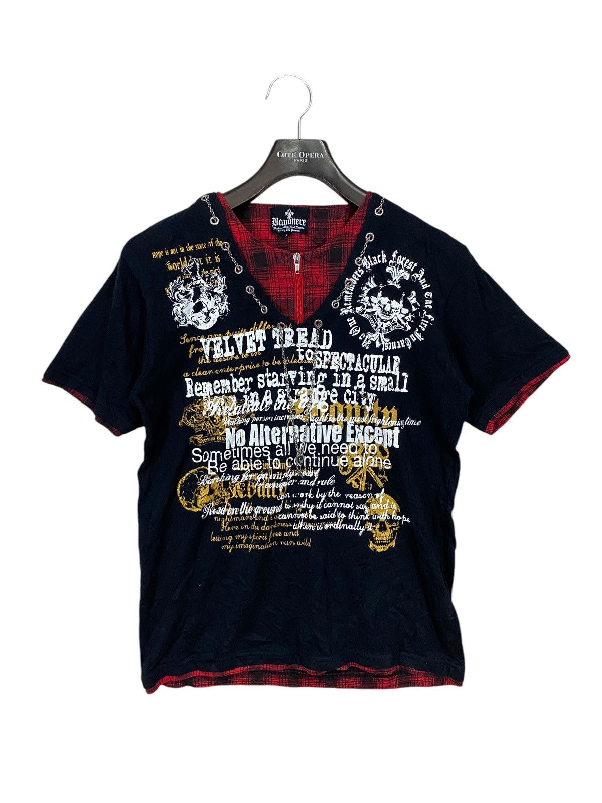 If Six Was Nine Beaumere double tshirt skull design with necklace very rare Size US L / EU 52-54 / 3 - 1 Thumbnail