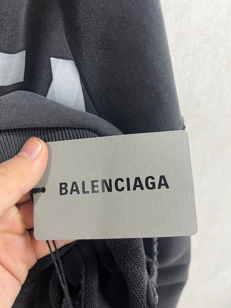 Balenciaga Balenciaga Silver Duct Tape Logo Embossed Hoodie, Size L Size US L / EU 52-54 / 3 - 4 Thumbnail