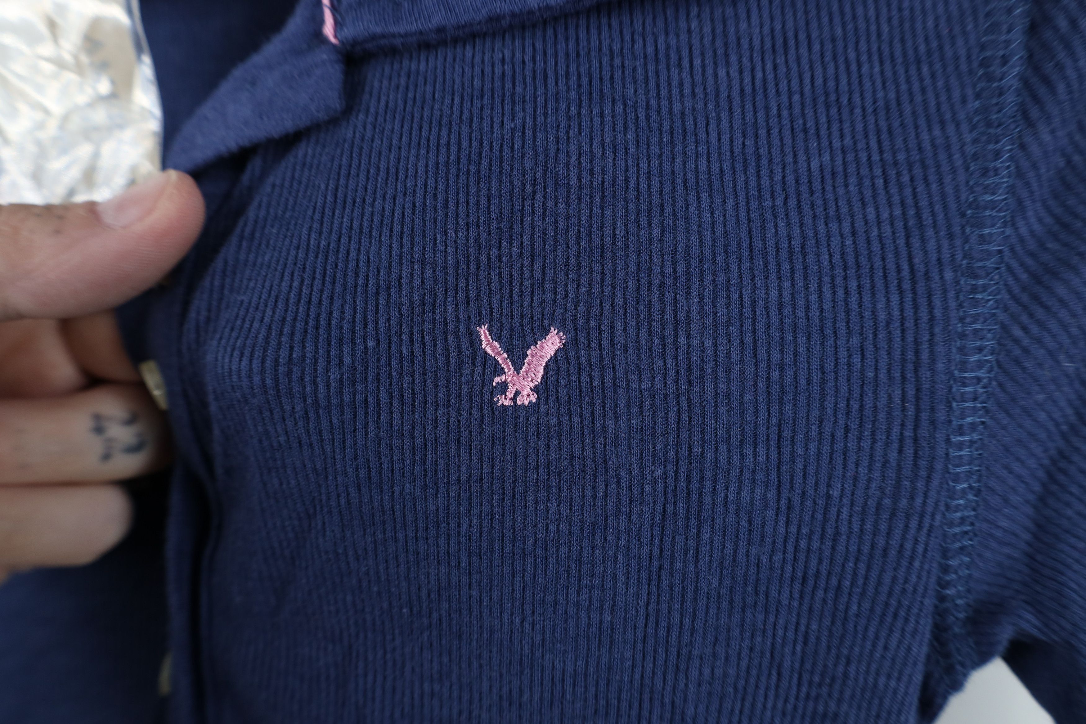 American Eagle Outfitters Deadstock Vintage Y2K American Eagle Outfitters Knit Polo Size M / US 6-8 / IT 42-44 - 5 Thumbnail