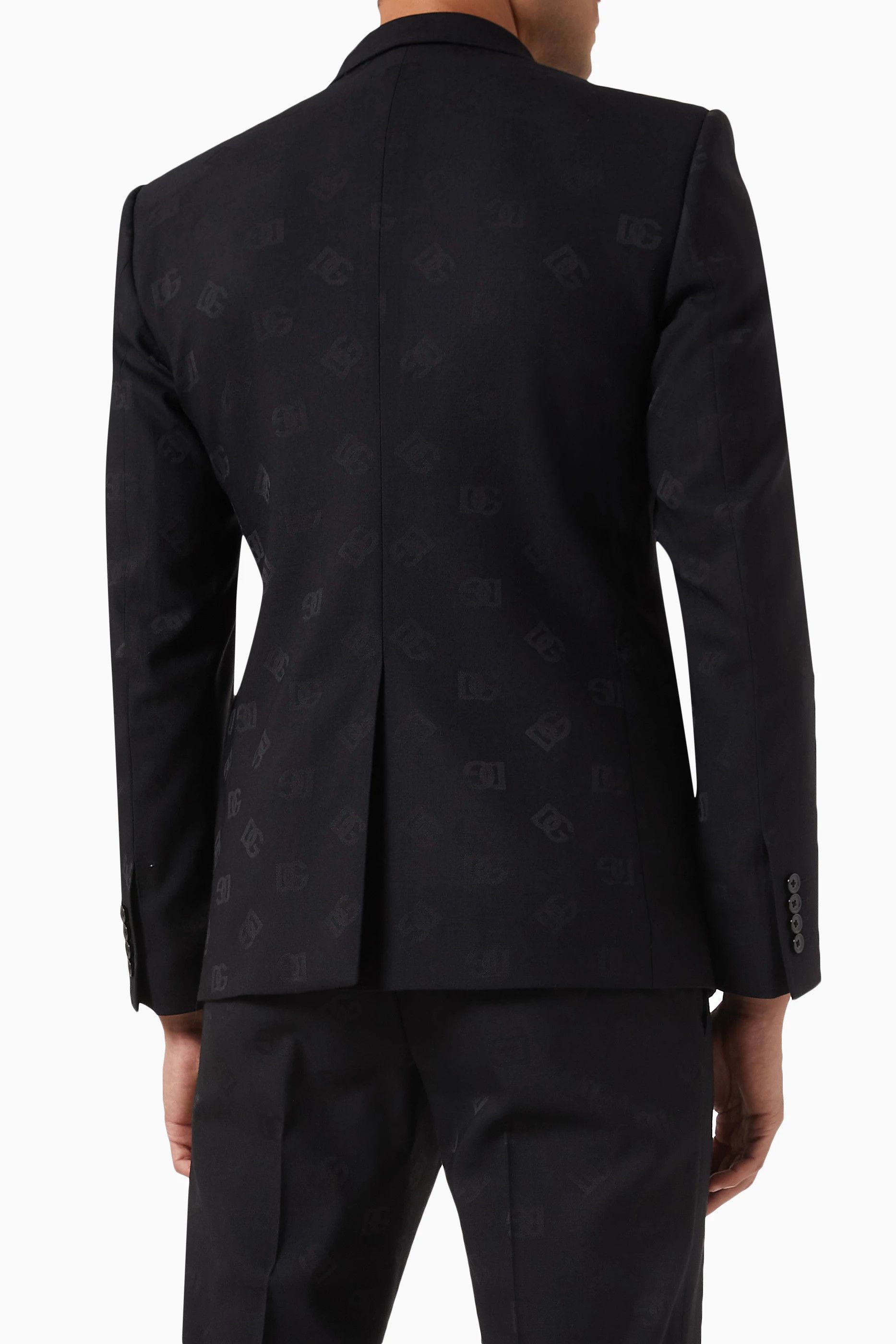 Dolce & Gabbana o1y0125 Logo Print Blazer in Black Size US M / EU 48-50 / 2 - 3 Thumbnail