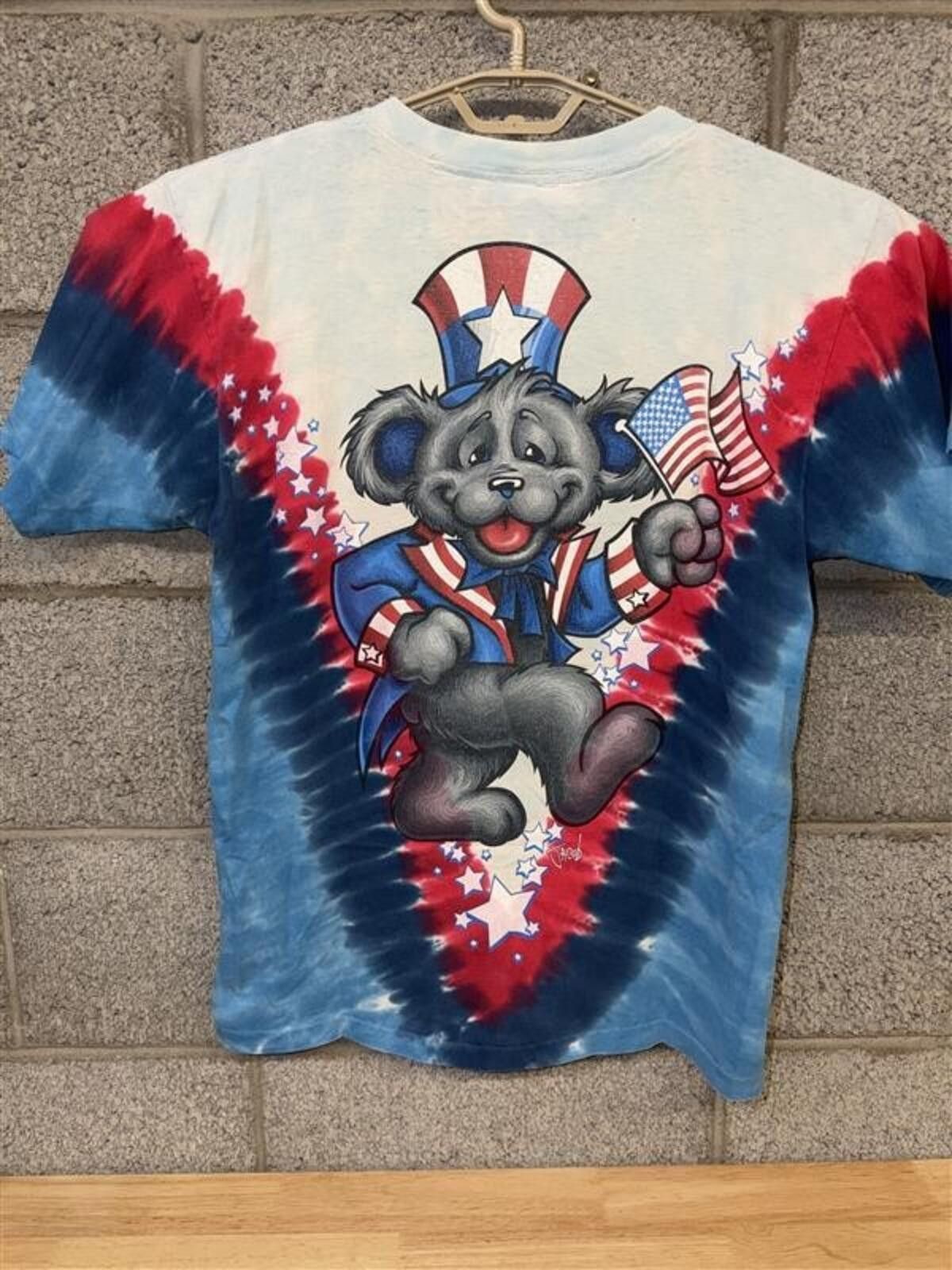 Liquid Blue Grateful Dead Bear Tie Dye Small Oversized Liquid Blue 2000s Size US S / EU 44-46 / 1 - 2 Thumbnail