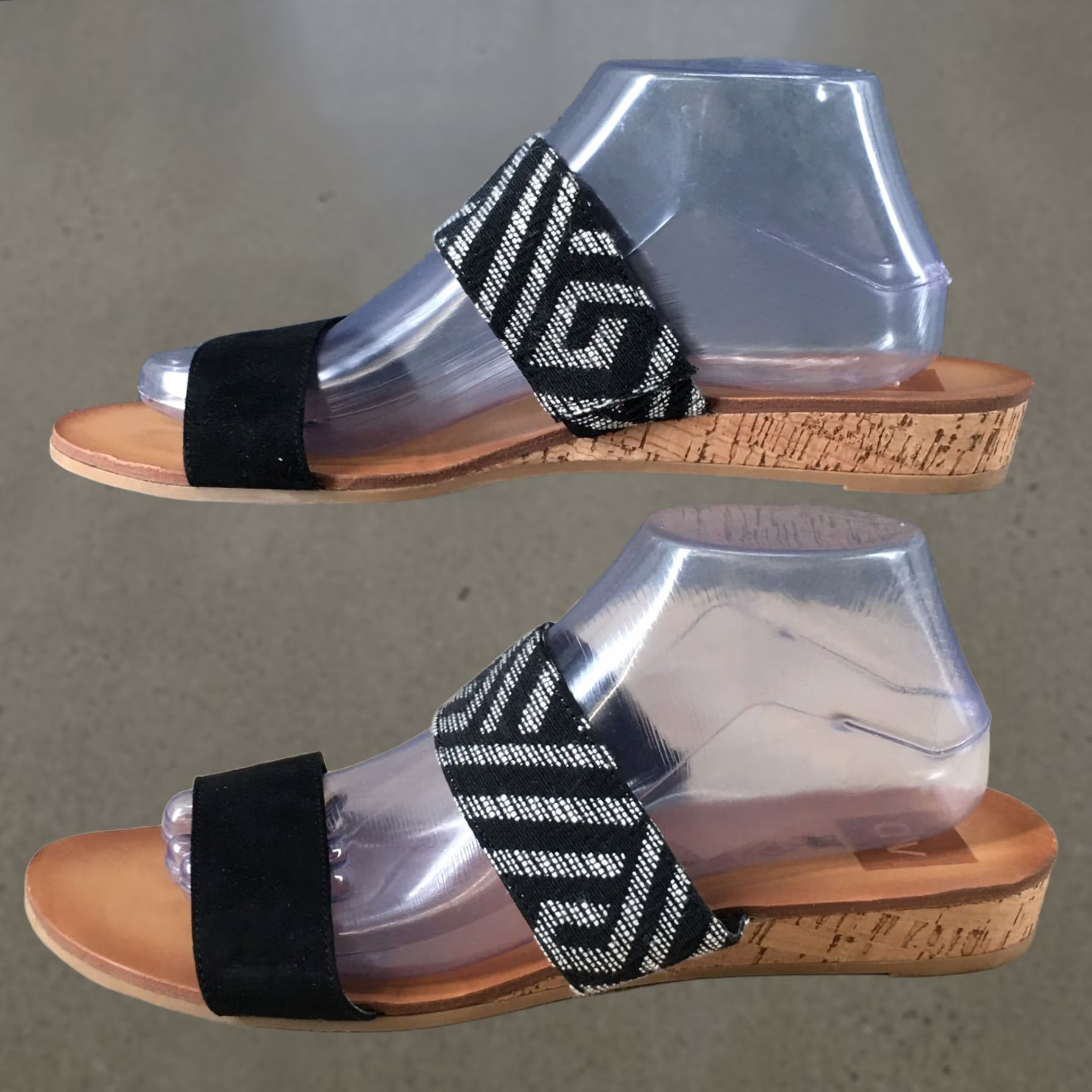 Dolce Vita Dolce Vita Bailey Slides Sandals Women Black Fabric Slip On Straps 10 Flat Shoe Size US 10 / IT 40 - 1 Thumbnail