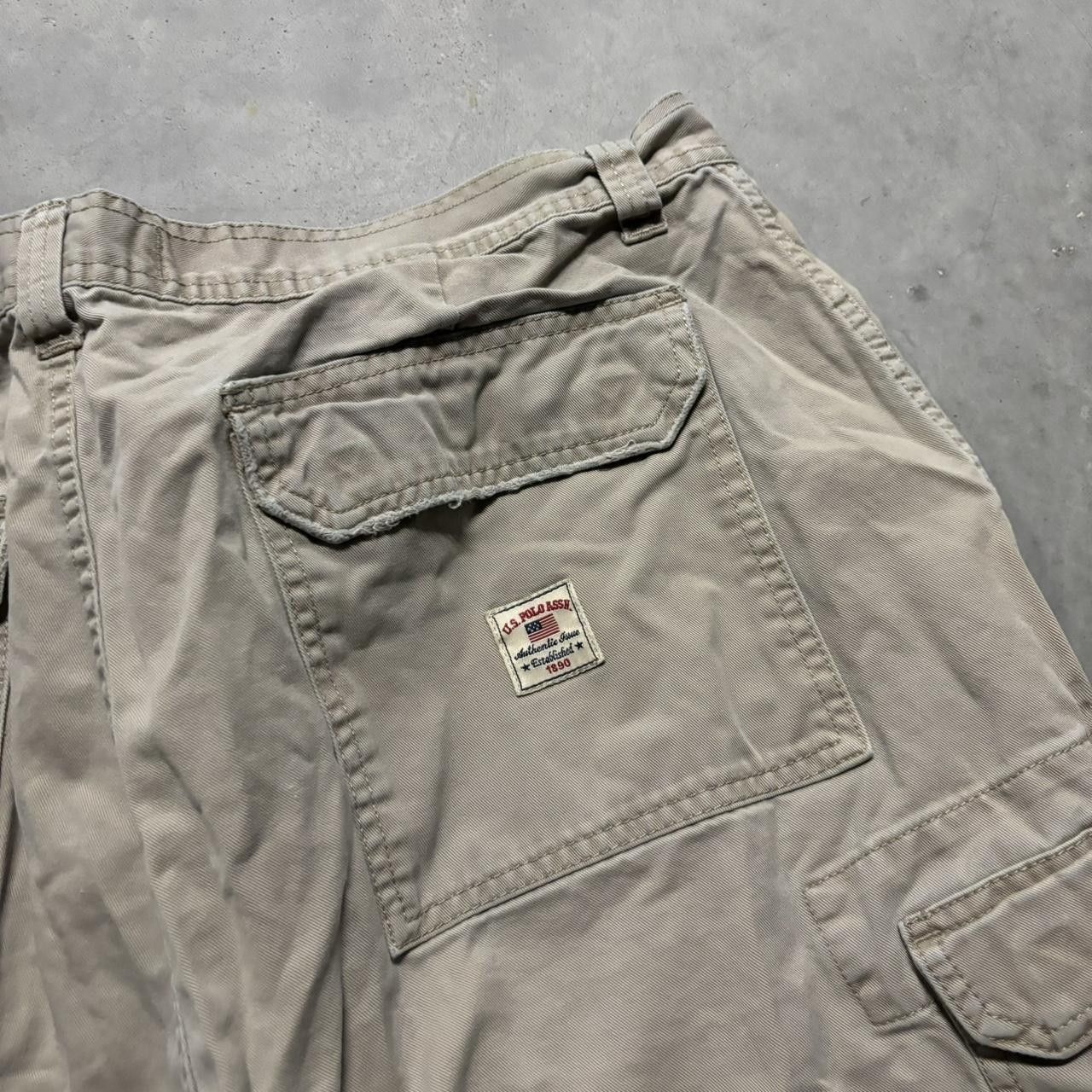 U.S. Polo Assn. × Vintage Crazy Vintage Y2K/2000s Baggy Khaki U.S. Polo Assn. Skater Style Cargo Shorts! Size US 40 / EU 56 - 7 Thumbnail