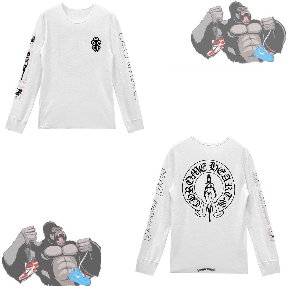 Chrome Hearts Chrome Hearts Deadly Doll Thermal White Size US XL / EU 56 / 4 - 1 Thumbnail