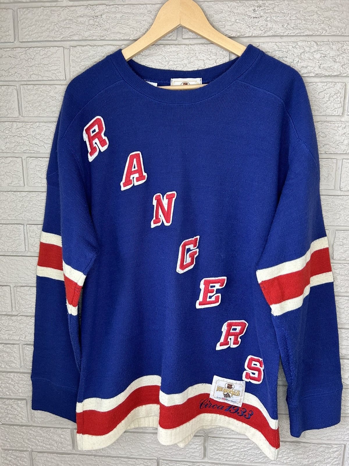 Ccm Vintage 90s CCM Heritage New York Rangers Wool Jersey Size US M / EU 48-50 / 2 - 1 Thumbnail