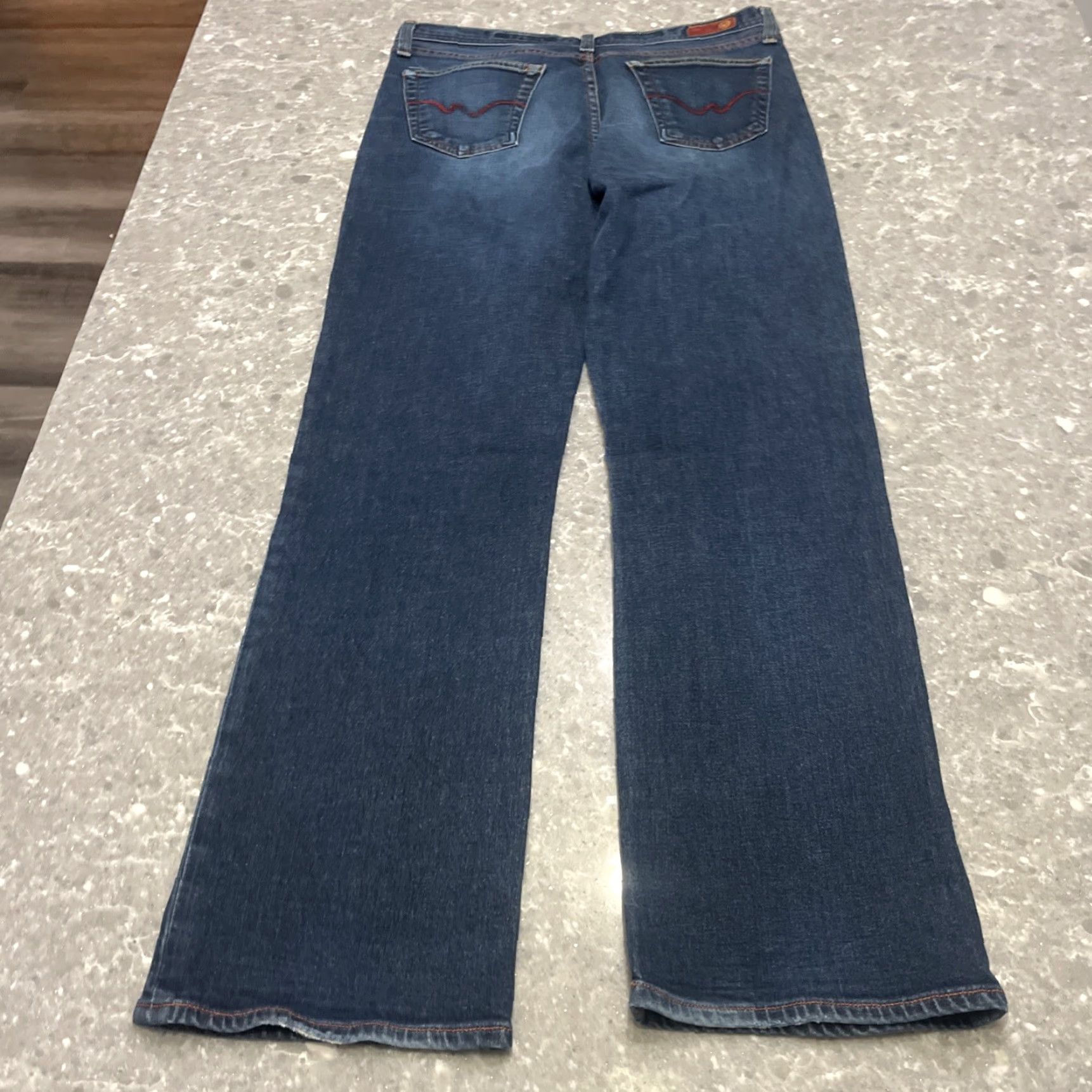 Denime AG Adriano Goldschmied The Rider Denim Blue Jeans 32x30 Women's Regular Fit Distressed Straight Jeans Size 24" / US 00 / IT 34 - 8 Thumbnail