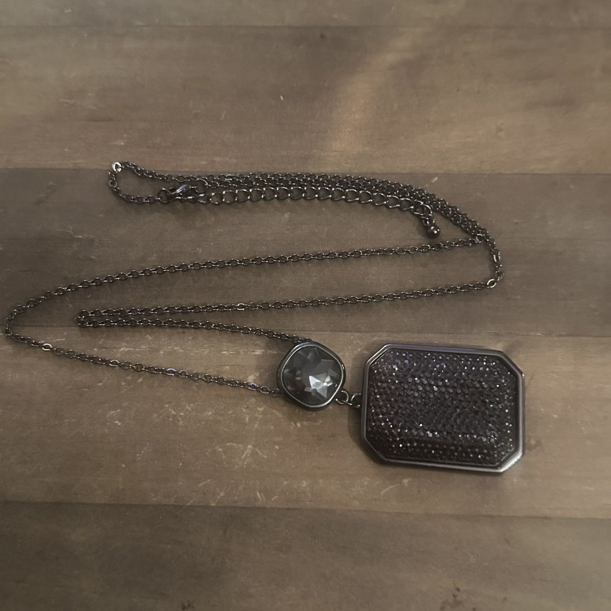 Other Gunmetal honeycomb drop pendant necklace Size ONE SIZE - 3 Thumbnail