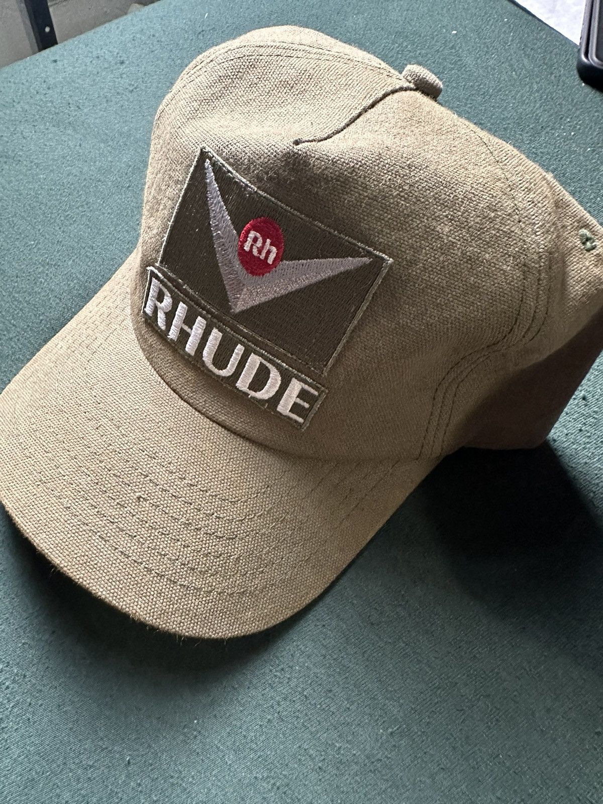 image of Rhude Snapback Cap in Green, Men's