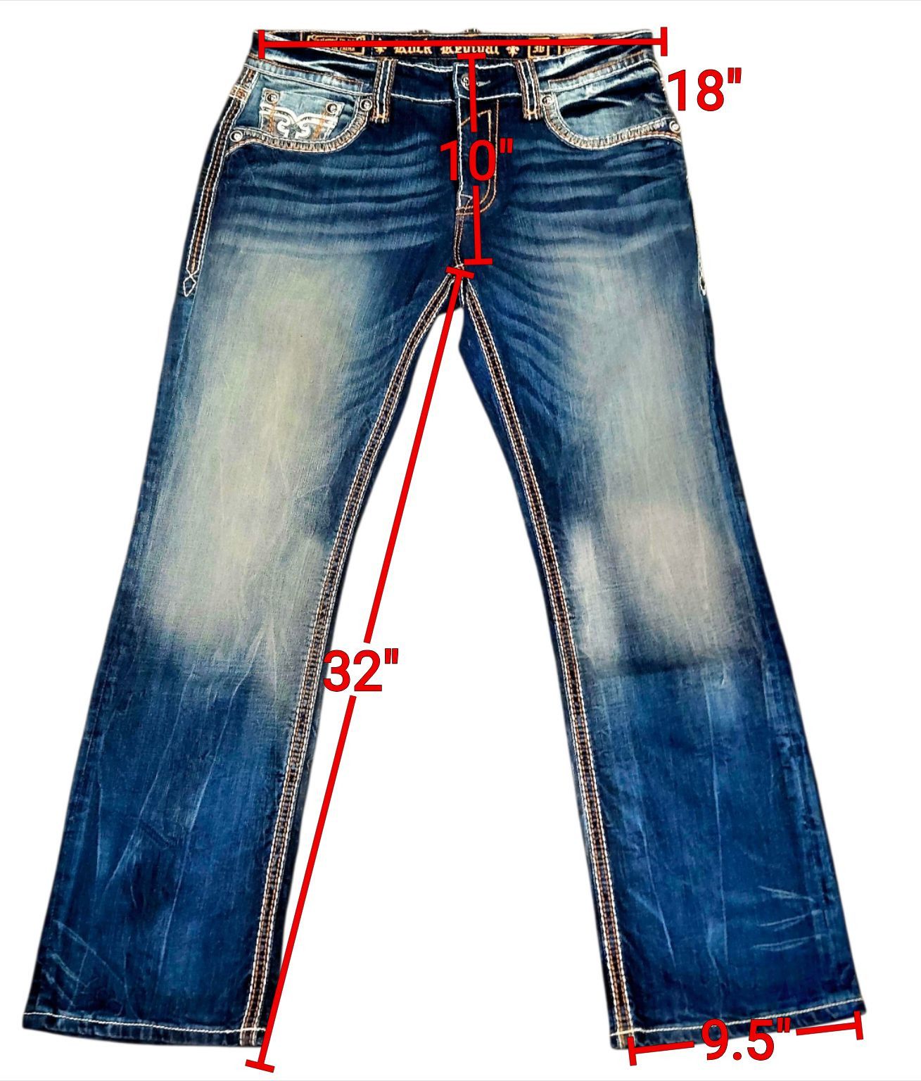 Rock Revival Rock Revival straight-cut Jeans denim "Marlin" Size US 36 / EU 52 - 2 Thumbnail