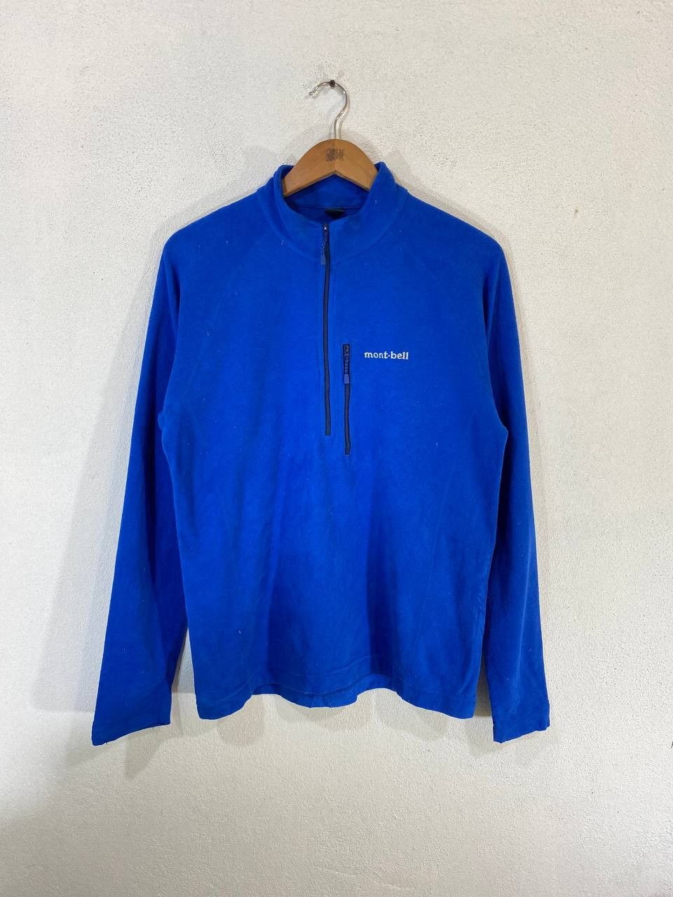 image of Avant Garde x Montbell Half Zipper Fleece Sweater Nice Design in Blue, Men's (Size Medium)