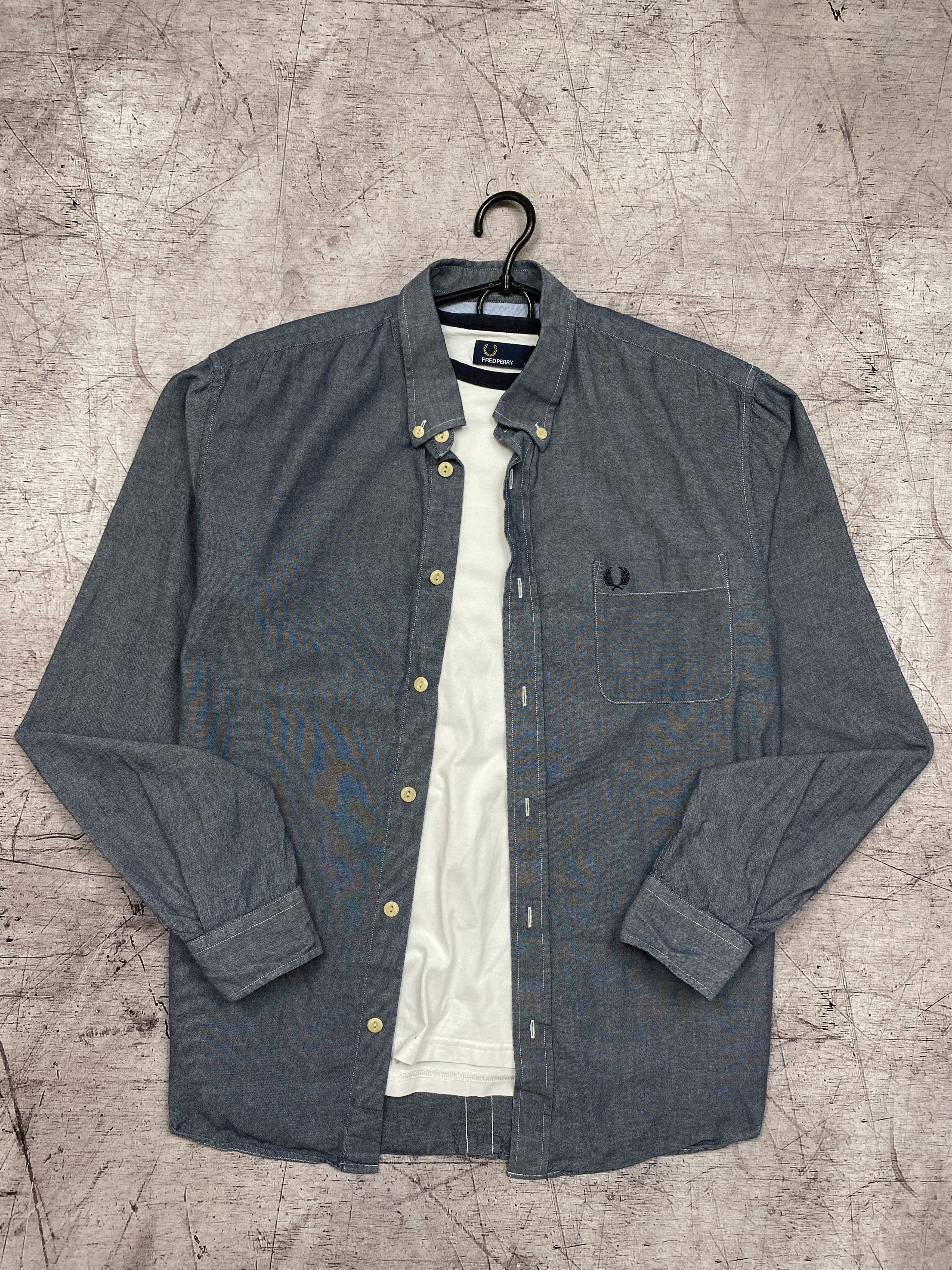 Fred Perry × Vintage Fred Perry Mens Long Sleeve Shirt Size US L / EU 52-54 / 3 - 1 Thumbnail