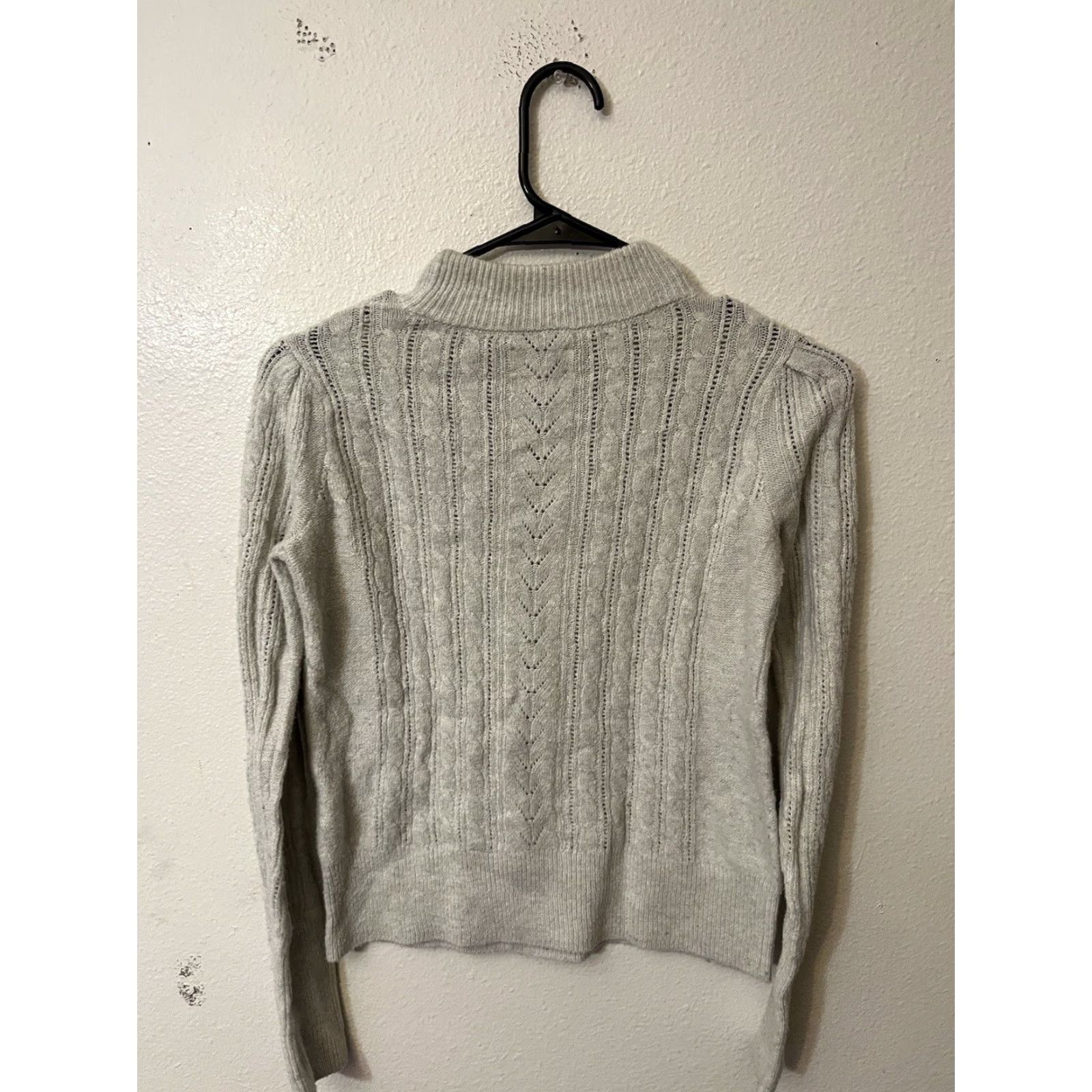 Lucky Brand Lucky Brand Women’s Size XS Cotton Poly Blend Cableknit Crew Neck Sweater Size XS / US 0-2 / IT 36-38 - 3 Thumbnail