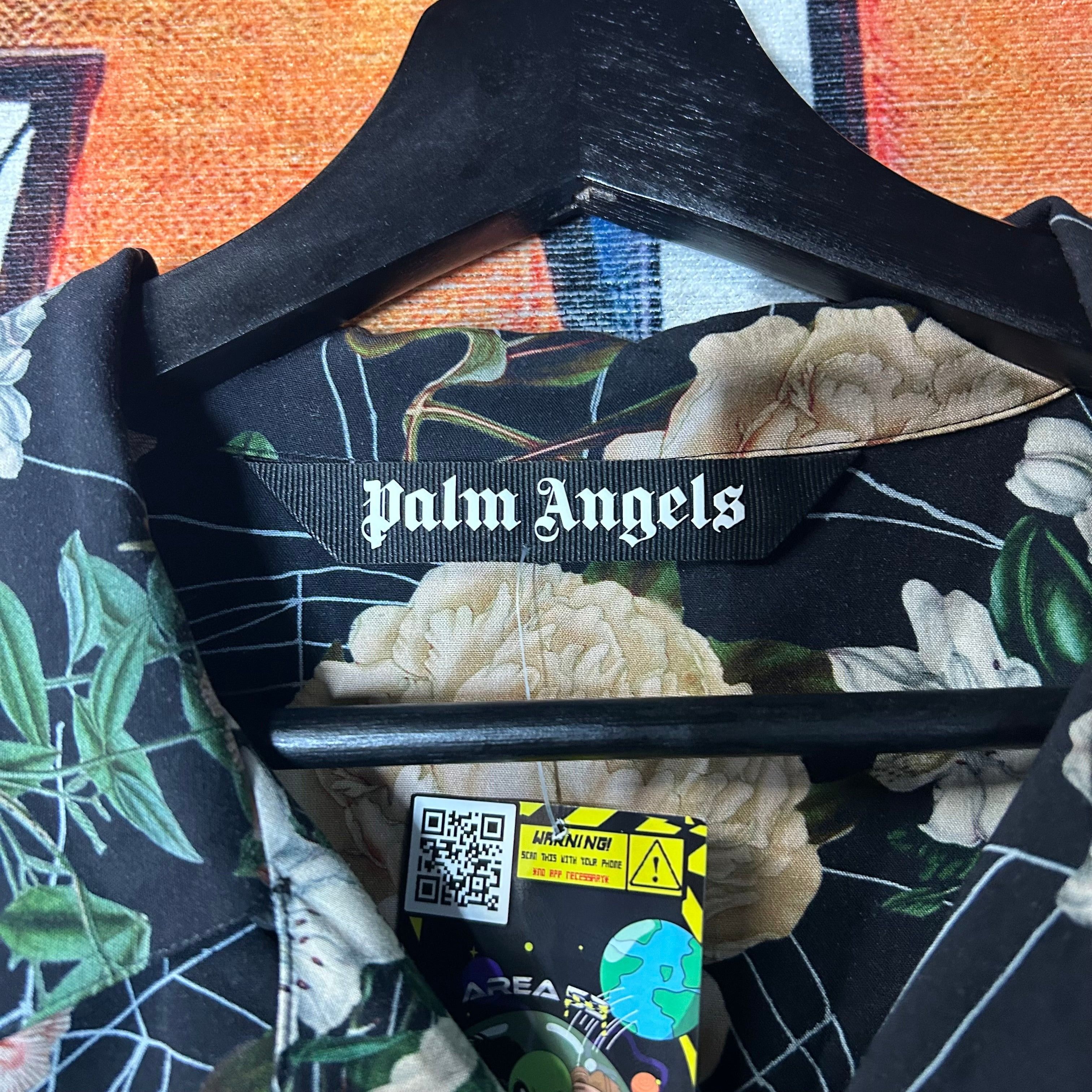 Palm Angels Palm Angels Floral Button Up Bowling Shirt Size XL Size US XL / EU 56 / 4 - 3 Thumbnail