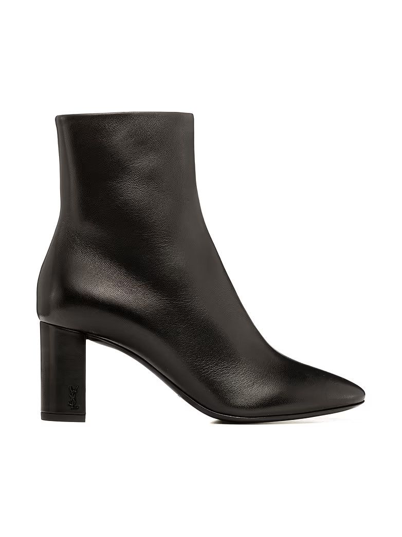 Saint Laurent Paris oc11z1125 529350 Lou Ankle Boots in Smooth Leather in Black Size US 7 / IT 37 - 1 Thumbnail
