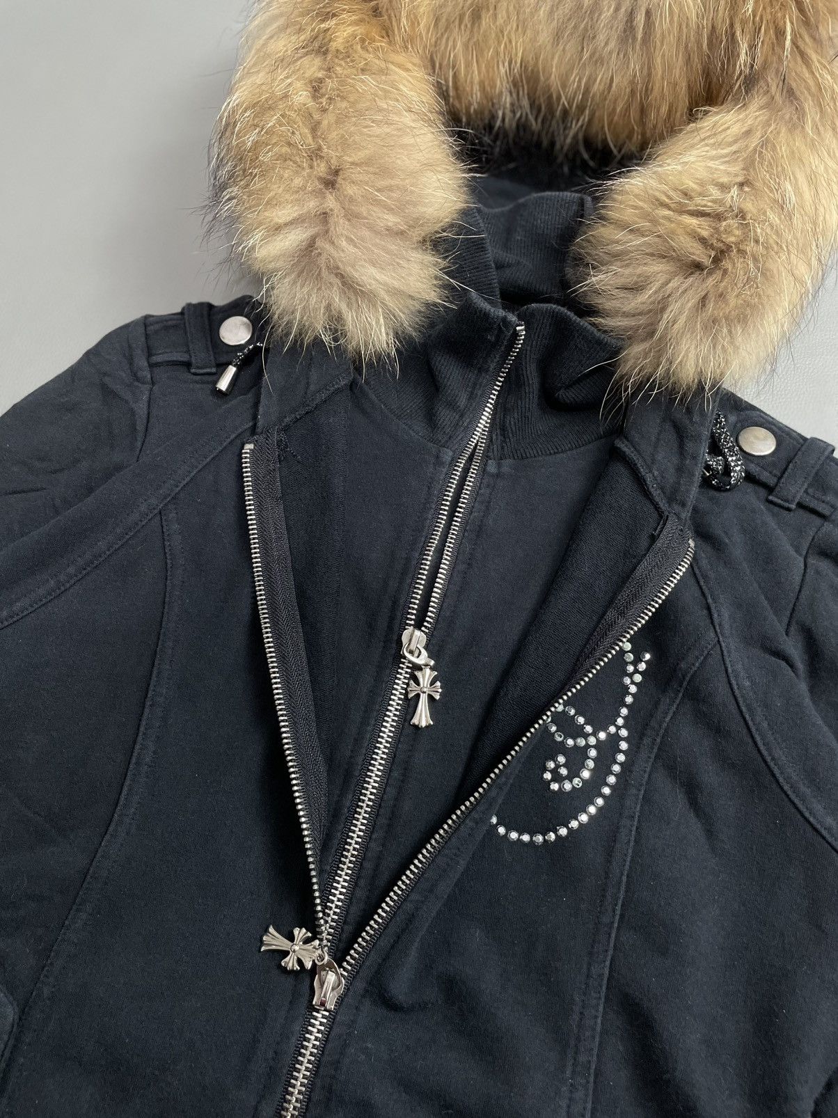 Beauty Beast Ggpx Gothic Fur Hoodie Double Layer Punks Style Size M / US 6-8 / IT 42-44 - 3 Thumbnail