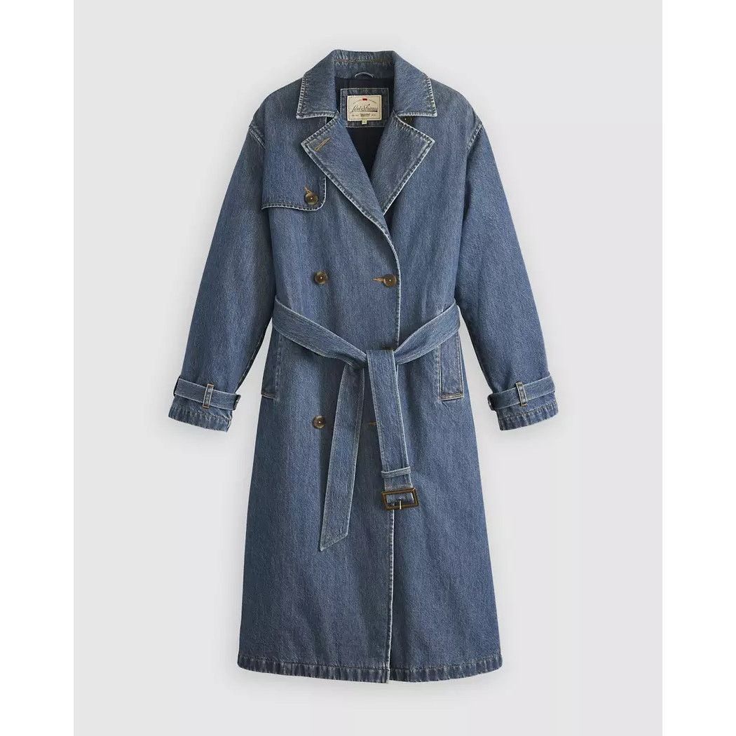 Levi's LEVIS WOMEN'S SMALL SPADE TRENCH COAT DARK WASH A89760001 Size S / US 4 / IT 40 - 1 Thumbnail