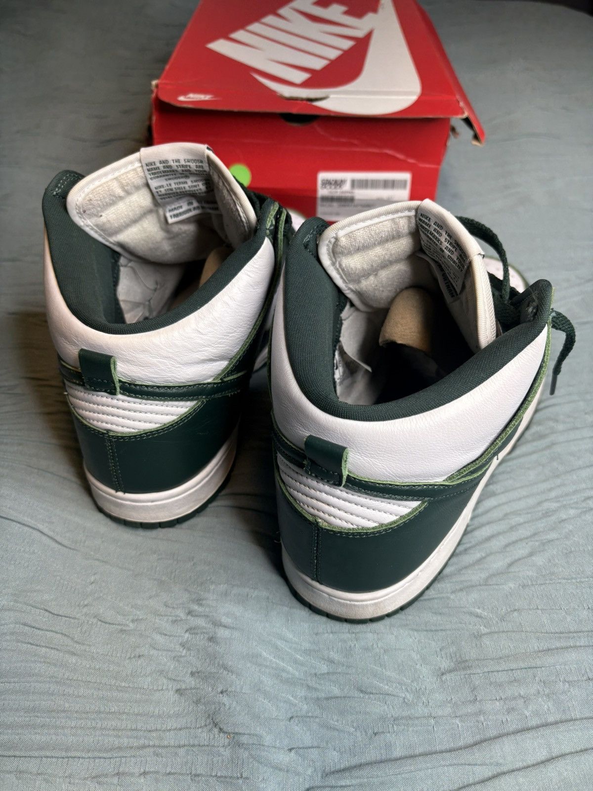 Nike Nike Dunk High SP “Spartan Green” / “Michigan State” Size US 10.5 / EU 43-44 - 4 Thumbnail