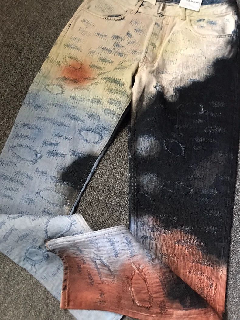 Other Givenchy Givenchy Distressed Colorful Denim Pants -2507 Size US 32 / EU 48 - 4 Thumbnail
