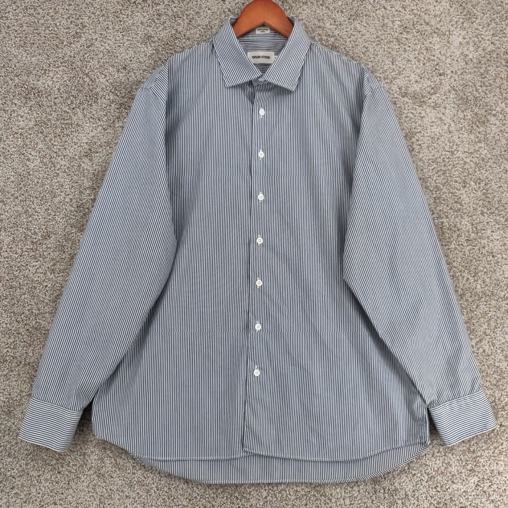 Taylor Stitch Taylor Stitch Shirt Mens Size 46 Blue Striped Long Sleeve Button-Down Collar Size US XXL / EU 58 / 5 - 2 Thumbnail