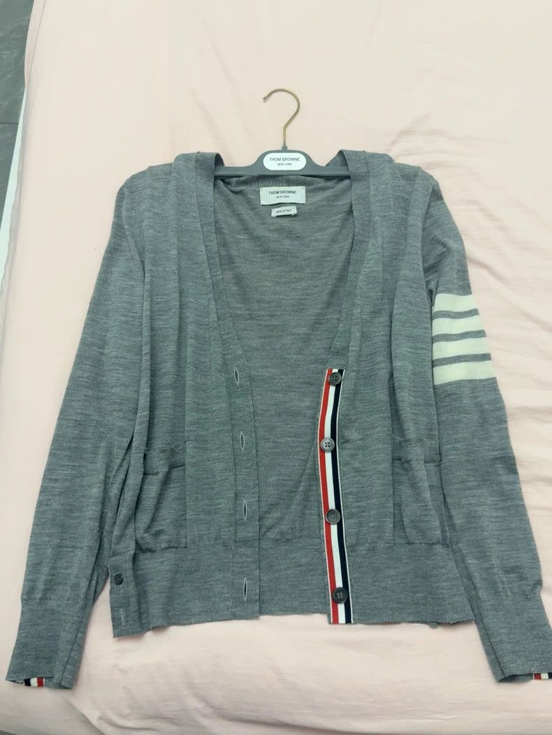 Thom Browne Thom Browne Grey cardigan Size US L / EU 52-54 / 3 - 1 Thumbnail