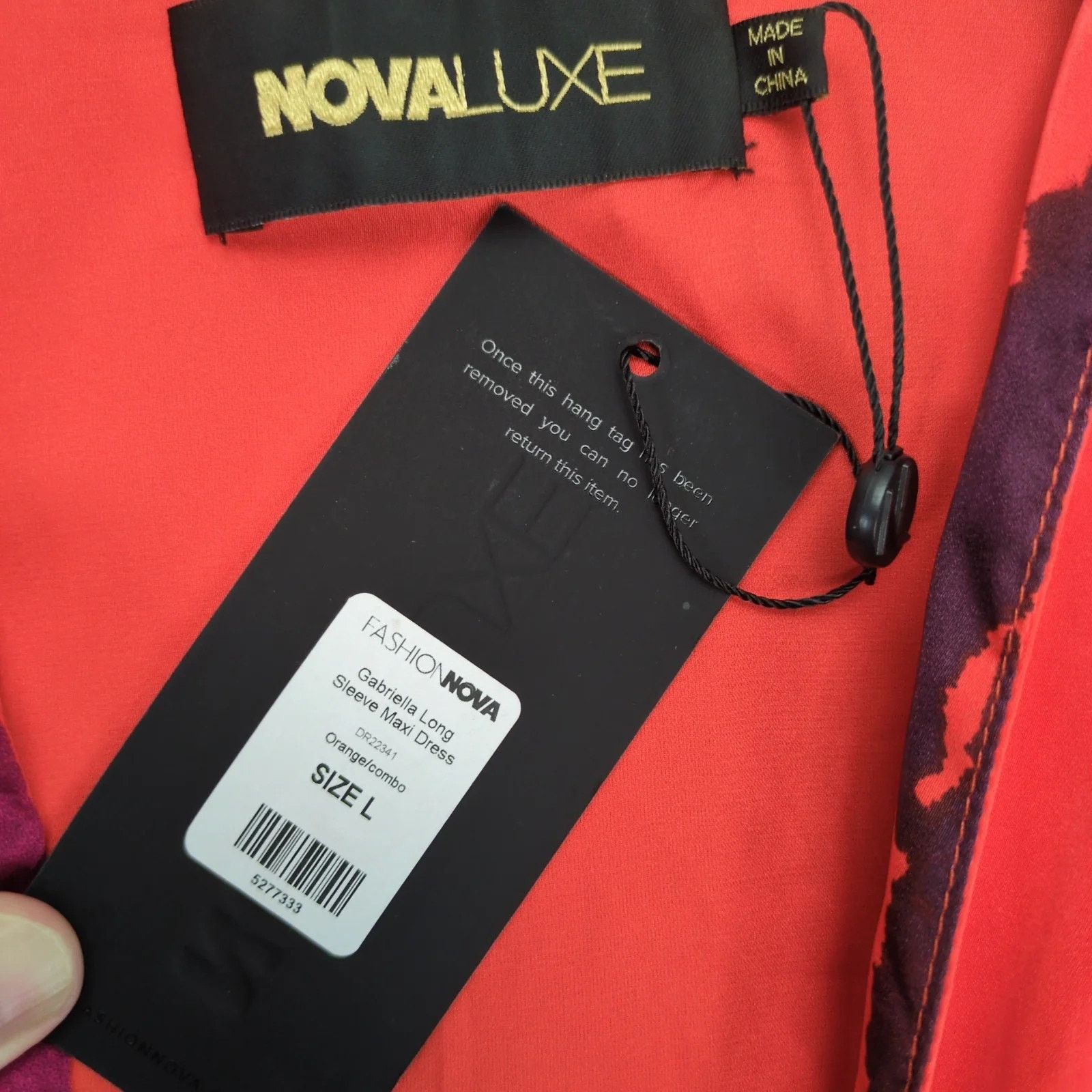 Other NWT Fashion Nova Luxe Gabriella Long Sleeve Maxi Dress Wrap Size L / US 10 / IT 46 - 3 Thumbnail