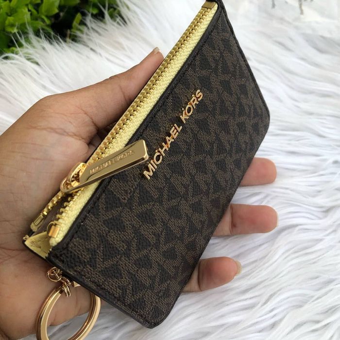 Michael Kors New Michael Kors Card Holder & Keychain Brown Buttercup Grailed