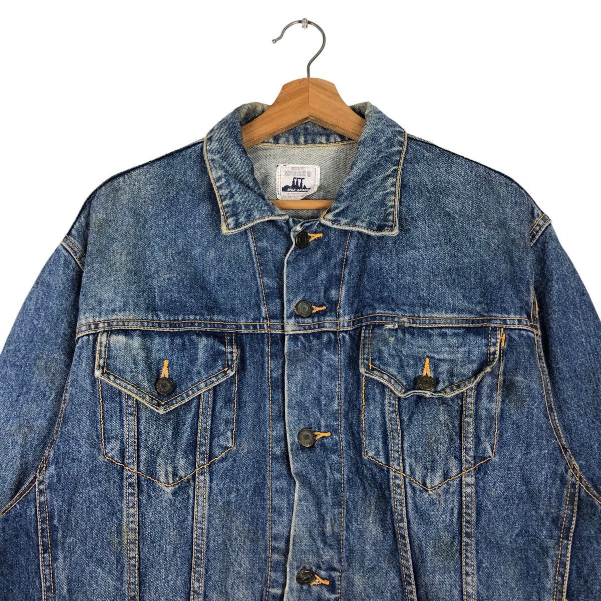 Japanese Brand 🔥Vtg Trucker Denim Jacket Worker Wear Basic Union Made Size US M / EU 48-50 / 2 - 3 Thumbnail